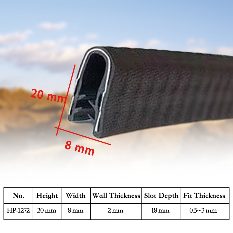 Flexible PVC U Channel Edge Seal with Steel Insert