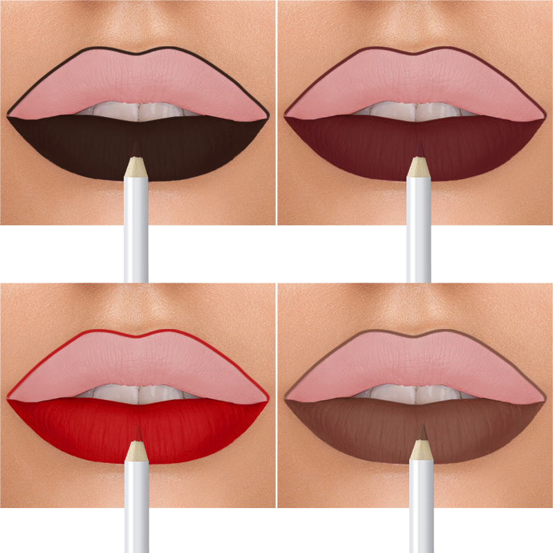 Private Label Custom Vegan Cruelty Free White Dark Brown Nude Lipliner