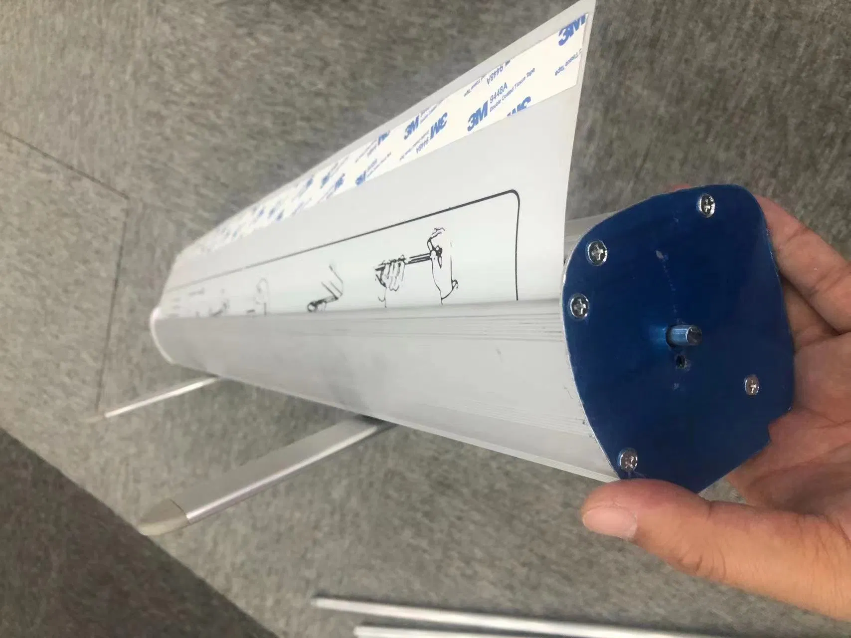 Portable Roll up Banner Stand Roller Banner with Poster Prints Exhibit Display for Outdoor