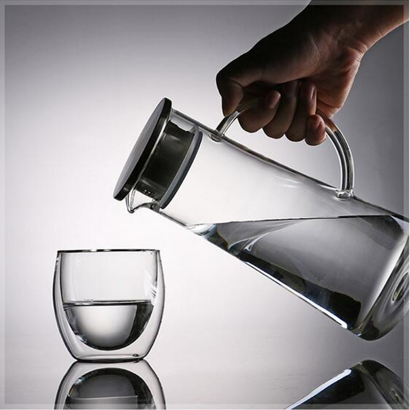 1500ml Glass Juice Pot with Stainless Lid