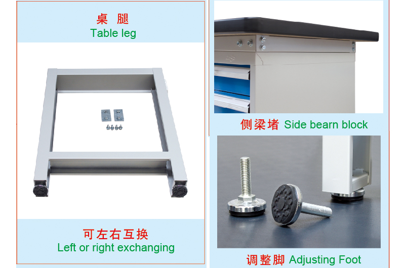 1.8 Meter Steel Industrial Workbench with 1 Drawer and Material Shelf