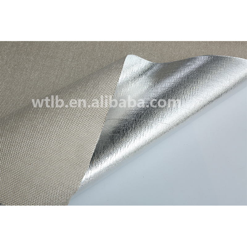 Ht-2025 Hot Product of Plain Weave Aluminized Fiberglass Cloth