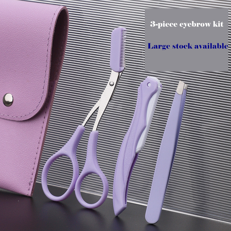 Grooming Shaping Trimming Beauty Hair Removal Folding Eyebrow Razor Kit for Women