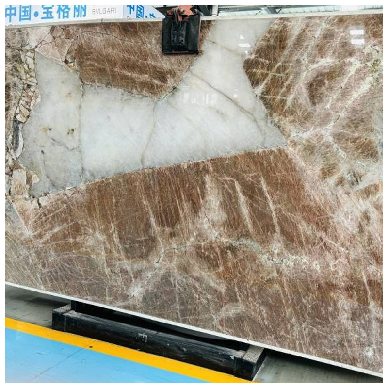 Brazilian Patagonia Glace Quartzite Slabs for Backlit Wall and Countertops