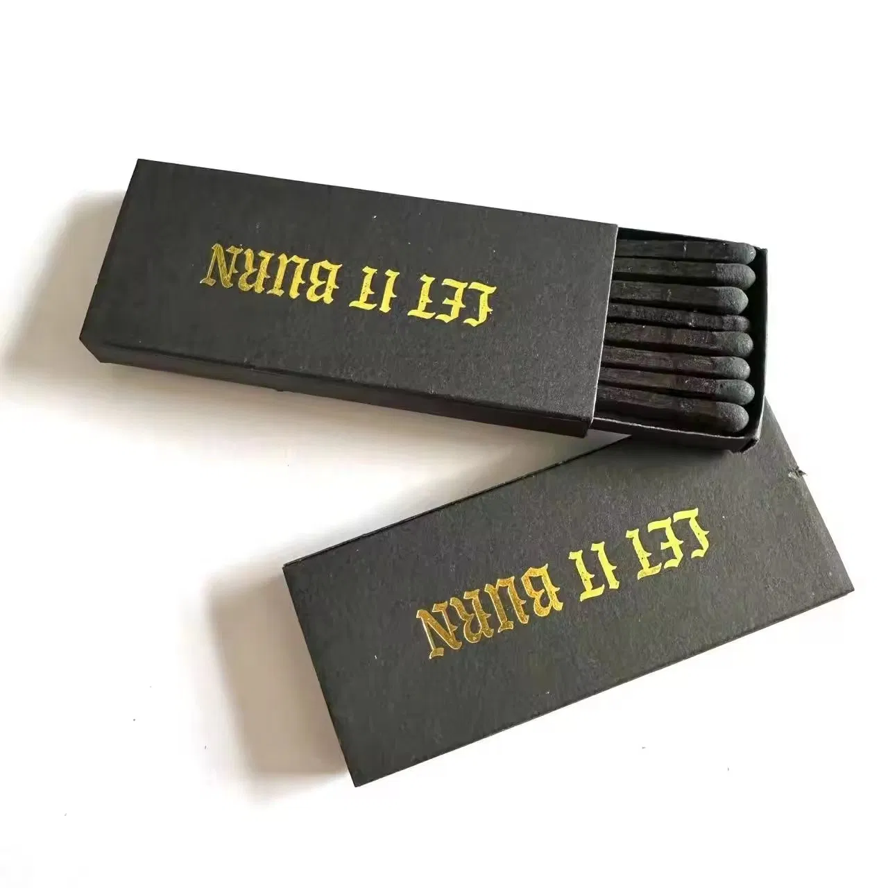 Black White Powder Blue Lengthened Art Match Lighting Wax Decoration Photo Scented Candle Minimalist Wind Paper Matchbox