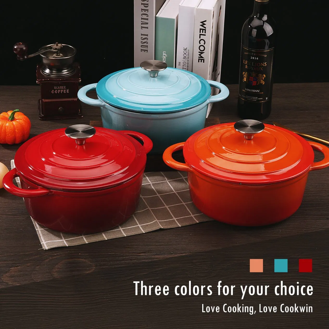 Чугунная кастрюля-кокот Cookwin, 8-9 дюймов