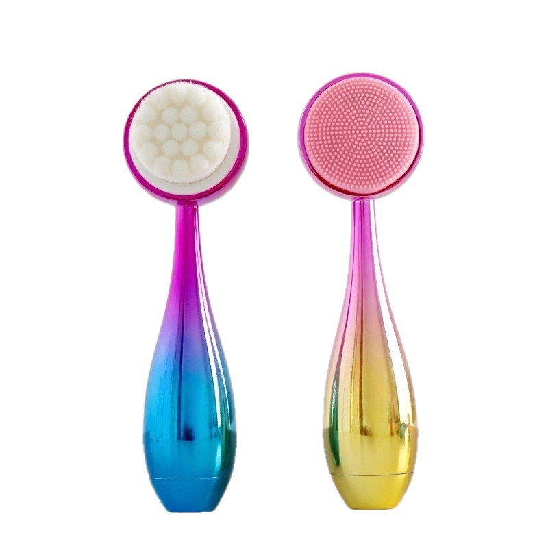 New Bowling Ball-Shaped Facial Cleansing Brush with Electroplated Silicone Cleansing Tool