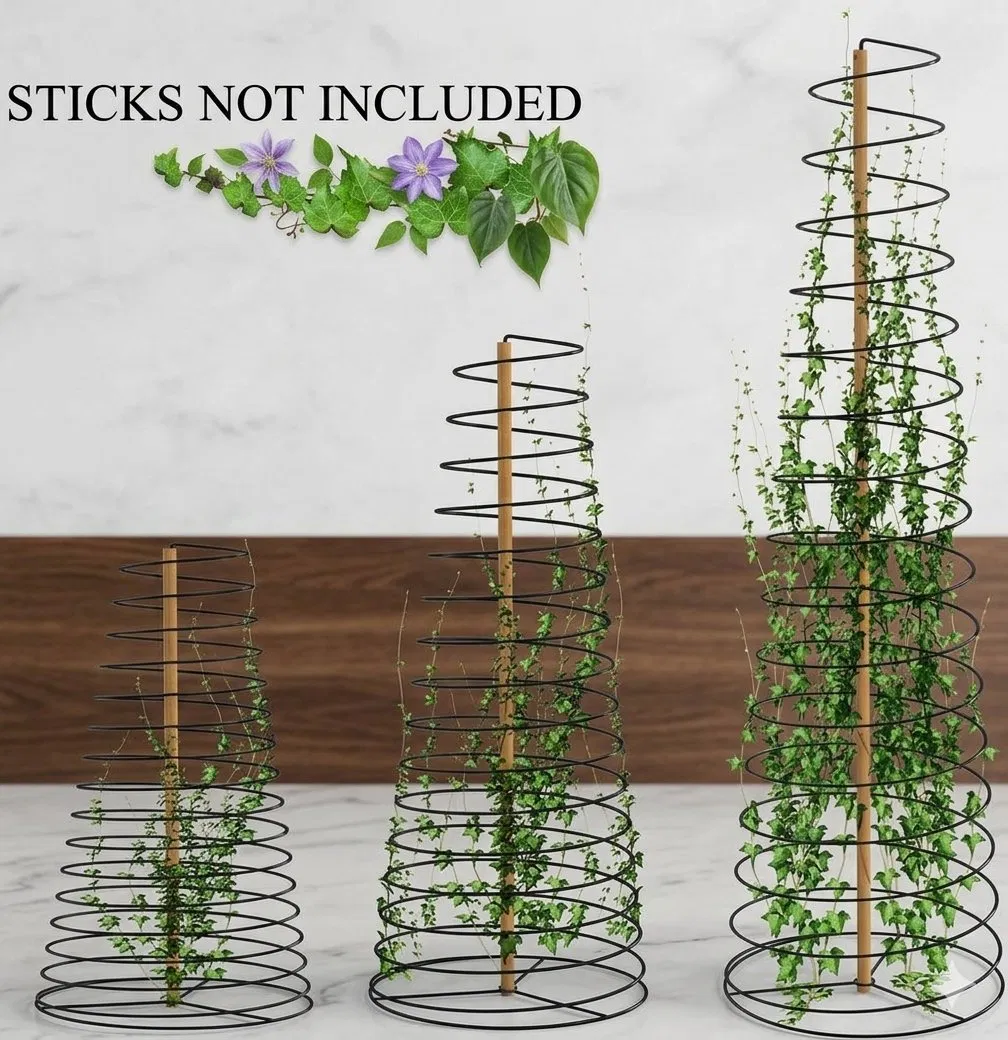 Adjustable Metal Spiral Garden Plant Support for Climbing Vines