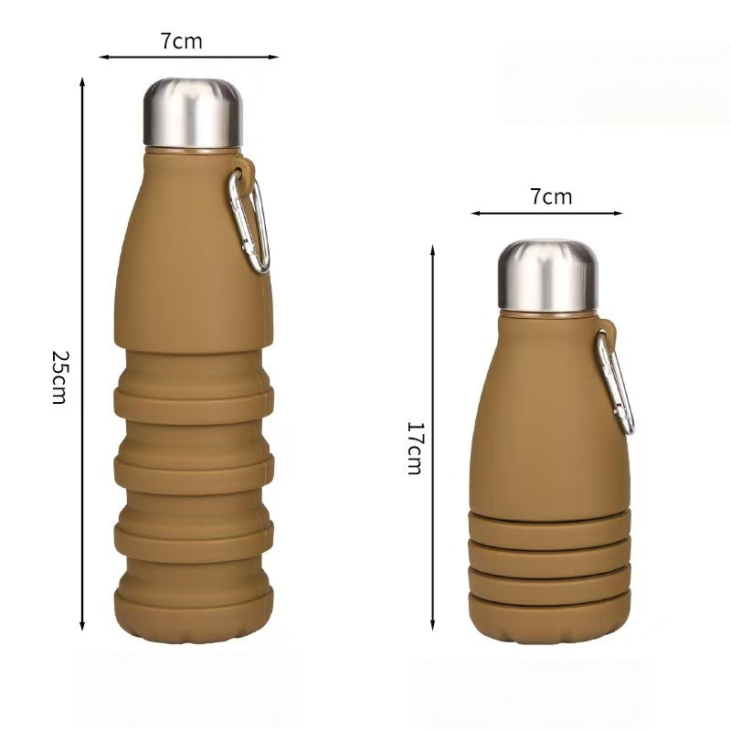 Portable Collapsible Water Bottle, BPA - Free Silicone