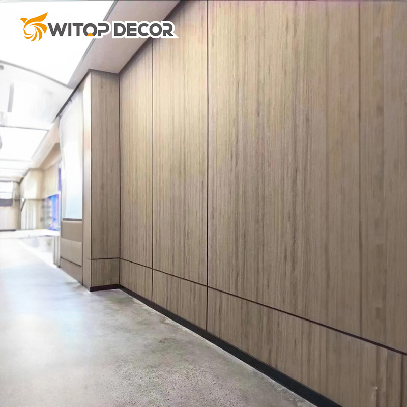 Metal Texture WPC Wall Panel Interior Decoration Bamboo Charcoal Wood Veneer for Indoor