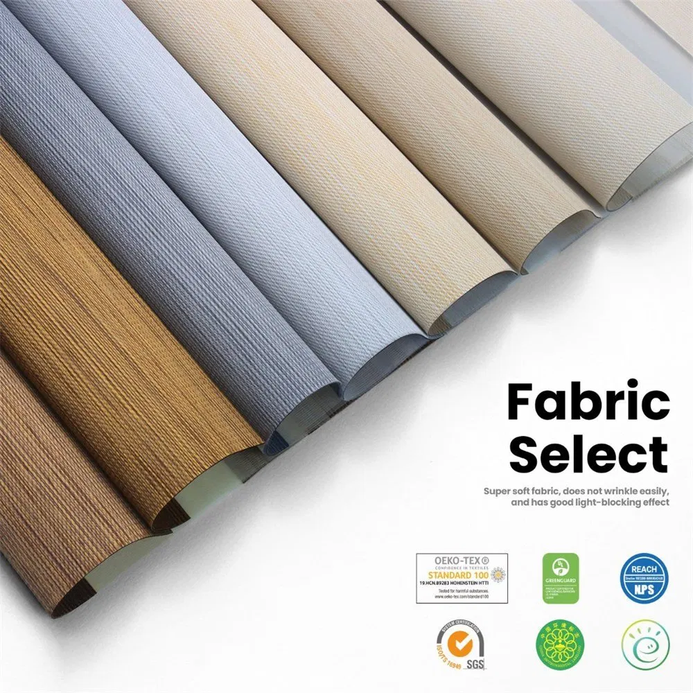 Motorized Blackout Day and Night Roller Waterproof Commercial/Residential Blinds Automated Window Sunshade Zebra Fabric