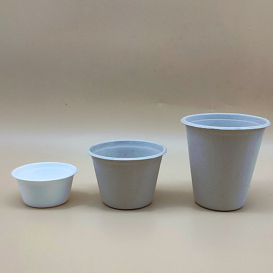 Compostable Bagasse Paper Pulp Cup 140ml for Ice Cream Dessert