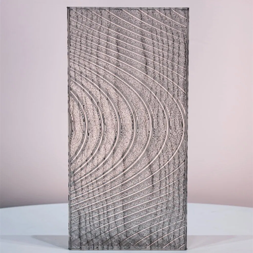 6mm Wholesale Fused Pattern Glass for Home Decoration (MR-SJ-2003)