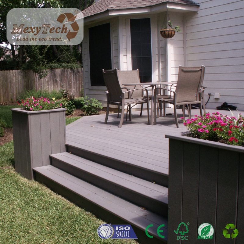 Anti-UV Composite Wood Deck WPC Decking Outdoor Flooring