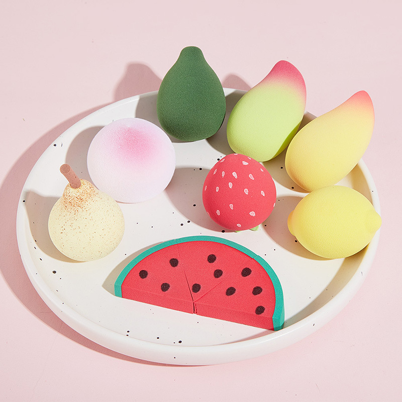 Fruit Beauty Makeup Eggs Do Not Eat Powder Fruit Sponge Makeup Puff Boxing Water to Become Large Non -Latex Honeymakeup Tools