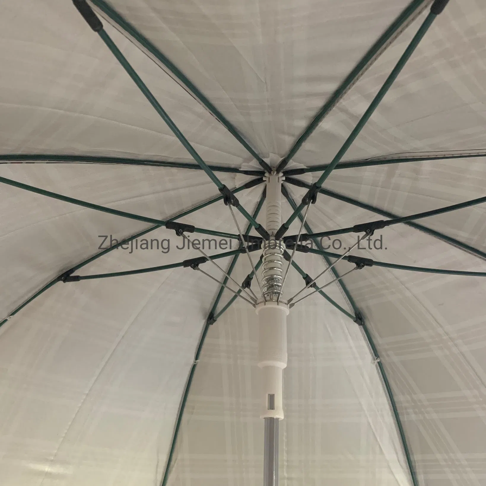 Full Printing Flower Spring Color Frame 27 Inch Curved Handle Straight Umbrella