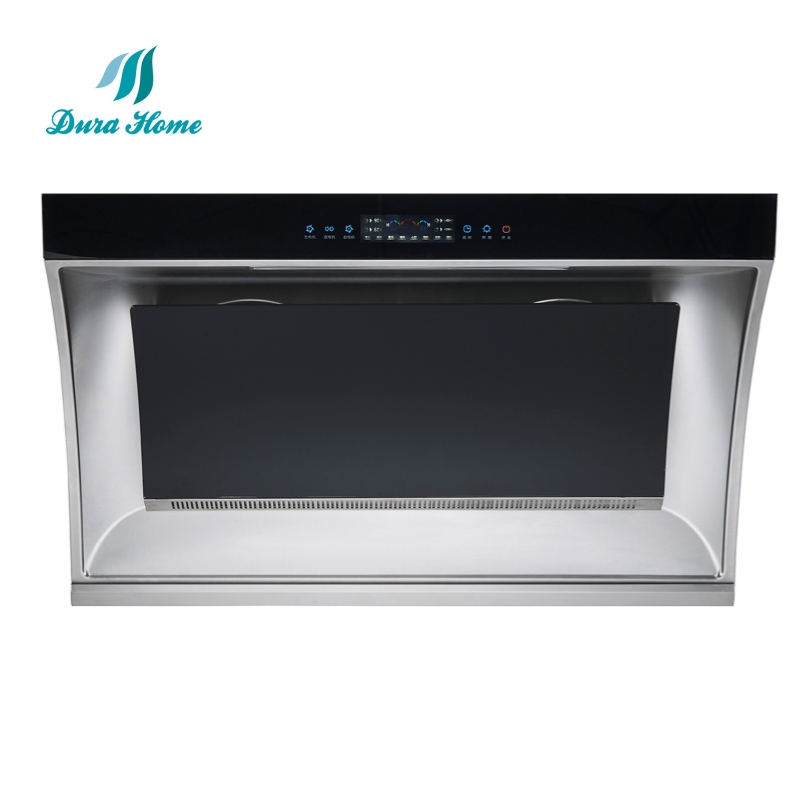 Elegant Golden Range Hood - Kitchen Hood with Push Button and Remote Cooker Hood