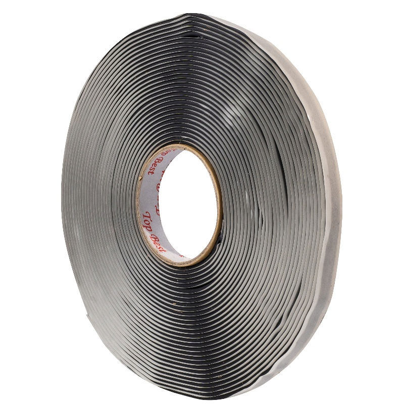 Double Sided Flexible Sealing Tape Rubberized Waterproof Black Self-Adhesive Butyl Sealant Tape