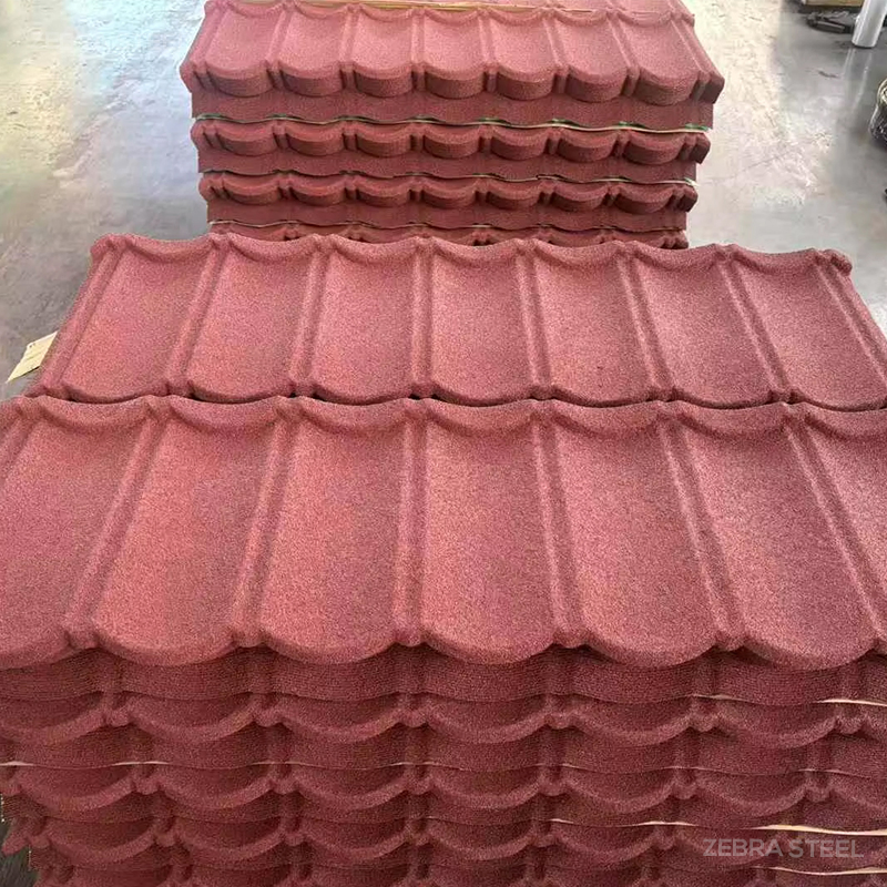 0.35mm 0.4mm Stone Coated Metal Roofing Tiles Bond Tile