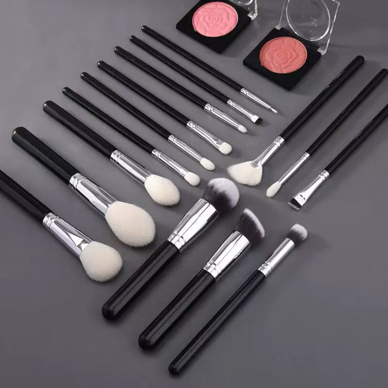 Cross-Border Factory Direct Wholesale Eyeshadow Foundation 15PCS Makeup Brush Set