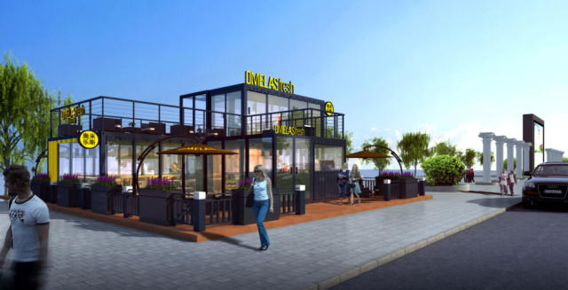 Modify Office Homes Design Shipping Container Coffee Shop for OEM 20FT 40FT