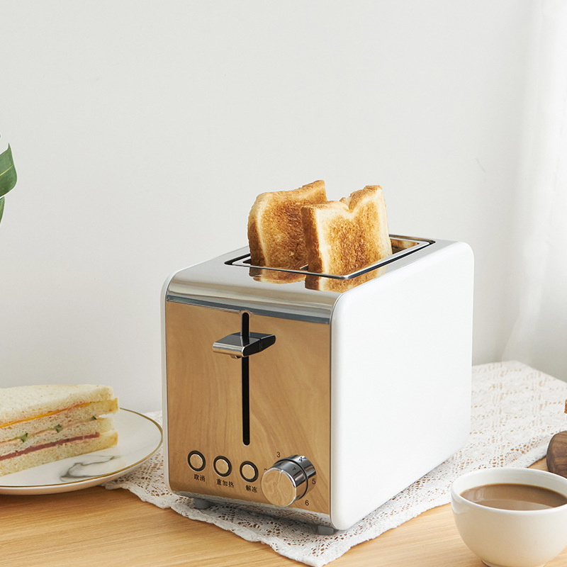 Small Stainless Steel Household Breakfast Toaster in Line with European and American Standards