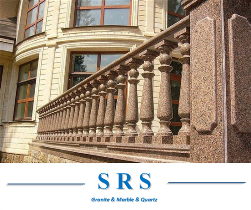 Natural Marble Granite Baluster Column Pillar Stone Column Pillar for Indoor/Outdoor Stair Decoration/Building