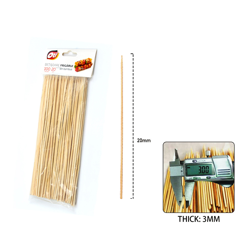 Disposable Biodegradable Simple Style Design Natural Environmental Bamboo Stick for BBQ