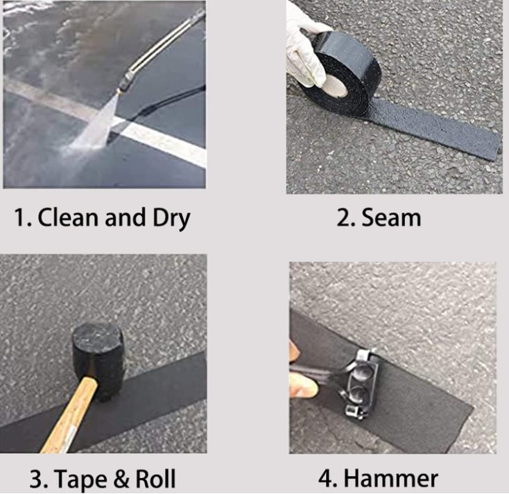 Asphalt Tape Self Adhesive Waterproof Heat Insulation Joint Repair Roll Tape