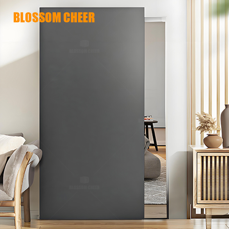 Wall Mount Sliding Engineered Wood Ghost Door with Frameless Wood Door System