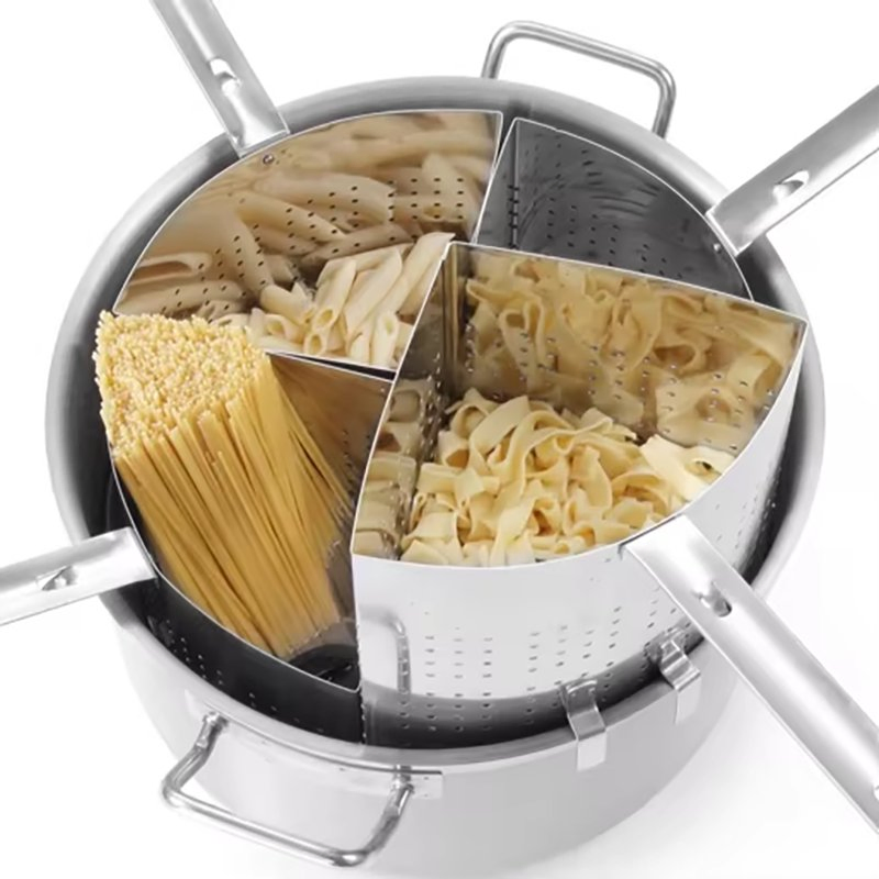 Kitchen Cookware Stainless Steel 1/4 Pasta Cooker Basket High Grade Material