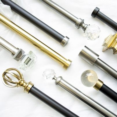 Direct Curtain Pole Metal Decorative Curtain Rods Sets Poles for Curtain