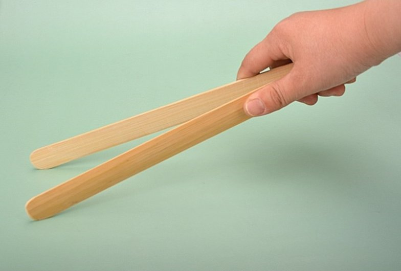 Kitchen Appliance Eco-Friendly Food Grade V Shape Natural Bamboo Kitchen Tongs Clip