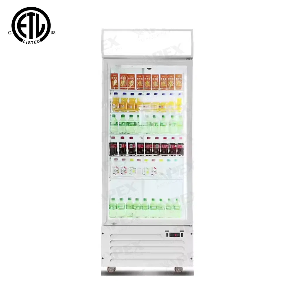 Supermarket Glass Door Refrigeration Fridge Coca Display Cooler