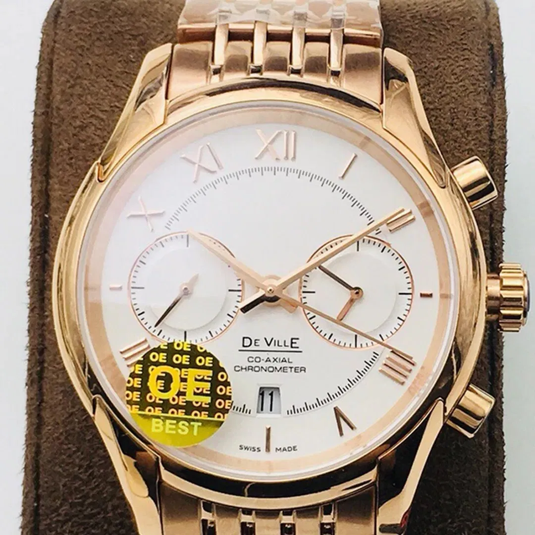 Wholesale Best Quality Gold Mechanical Automatic Luxury Gift Wristwatch Multifunctional Timing Replica AAA Clock Watch