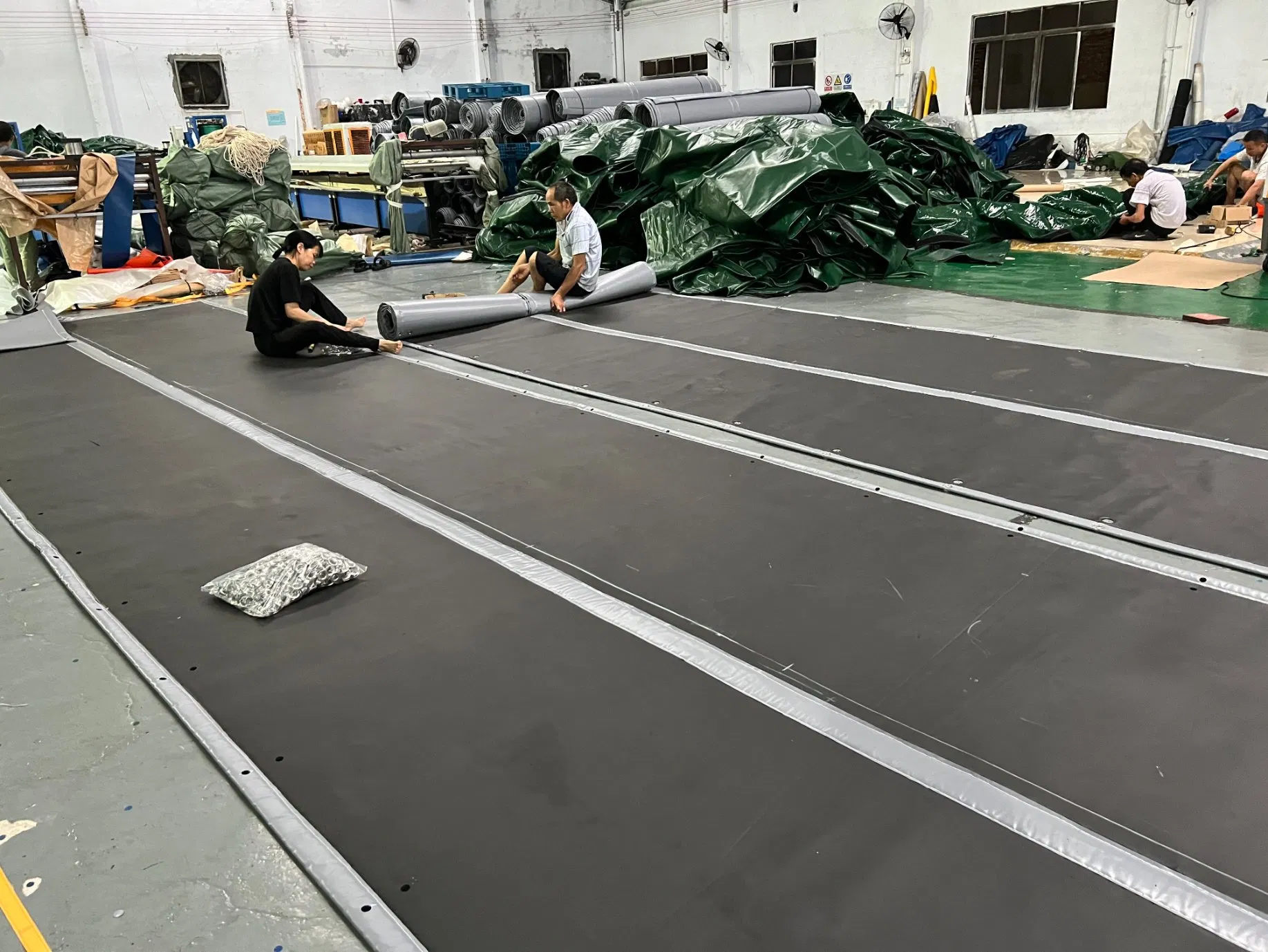 Litong Waterproof PVC Coated Tarp Fabric Portable Quick Install Acoustic Soundproof Noise Barrier Sheet