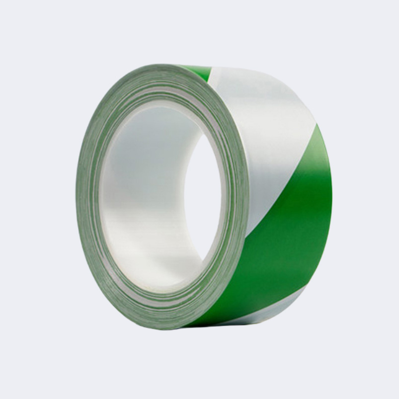 Rubber Glue White-Green PVC Adhesive Warning Duct Tape