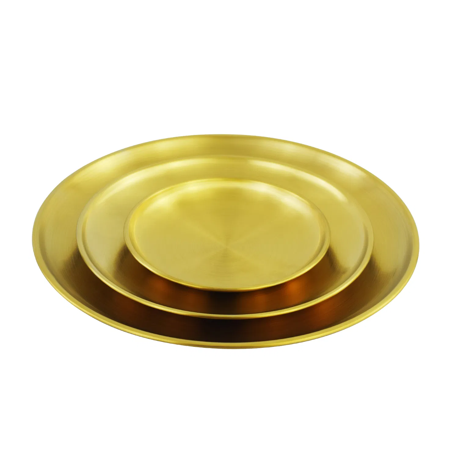 Korean Stainless Steel Golden Vintage Platter Tray