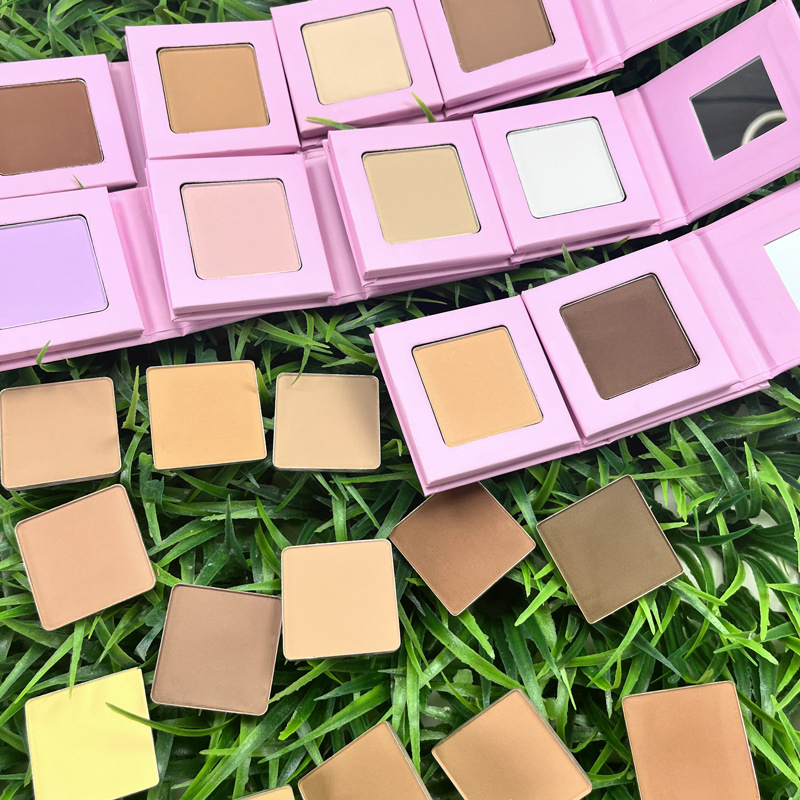 Custom Logo Full Coverage Contour Palette Waterproof Vegan Pigmented Pressed Powder Bronzer Makeup Cosmetics