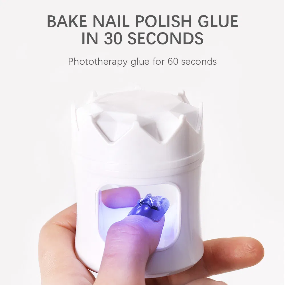 18W Mini Crown Cordless UV Gel LED Nail Care Lamp DIY Manicure Light Nails Art Smart Dryer