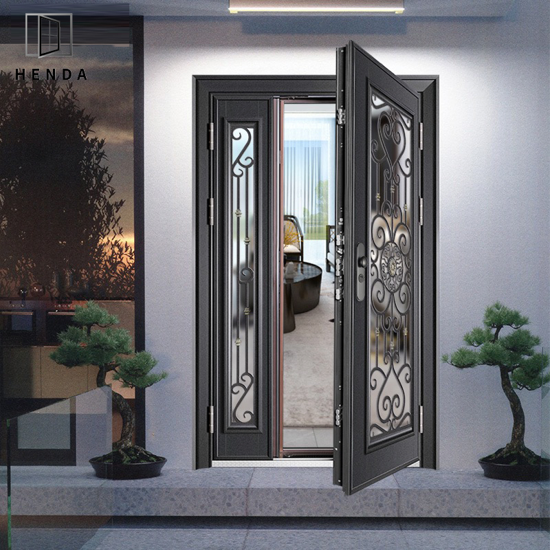 Стальная входная дверь 'Мать и сын' с противовзломной защитой