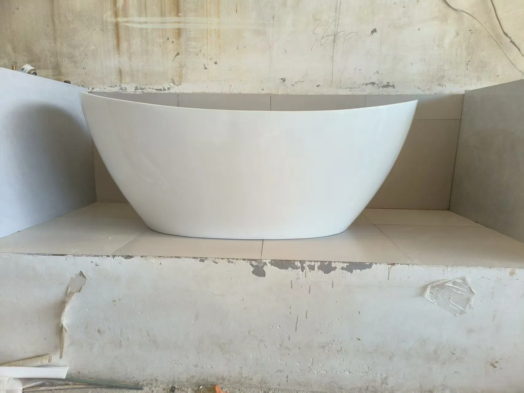 China Factory Wholesale 1500mm, 1600mm, 1700mm Double Slipper Freestanding Acrylic Bathtub