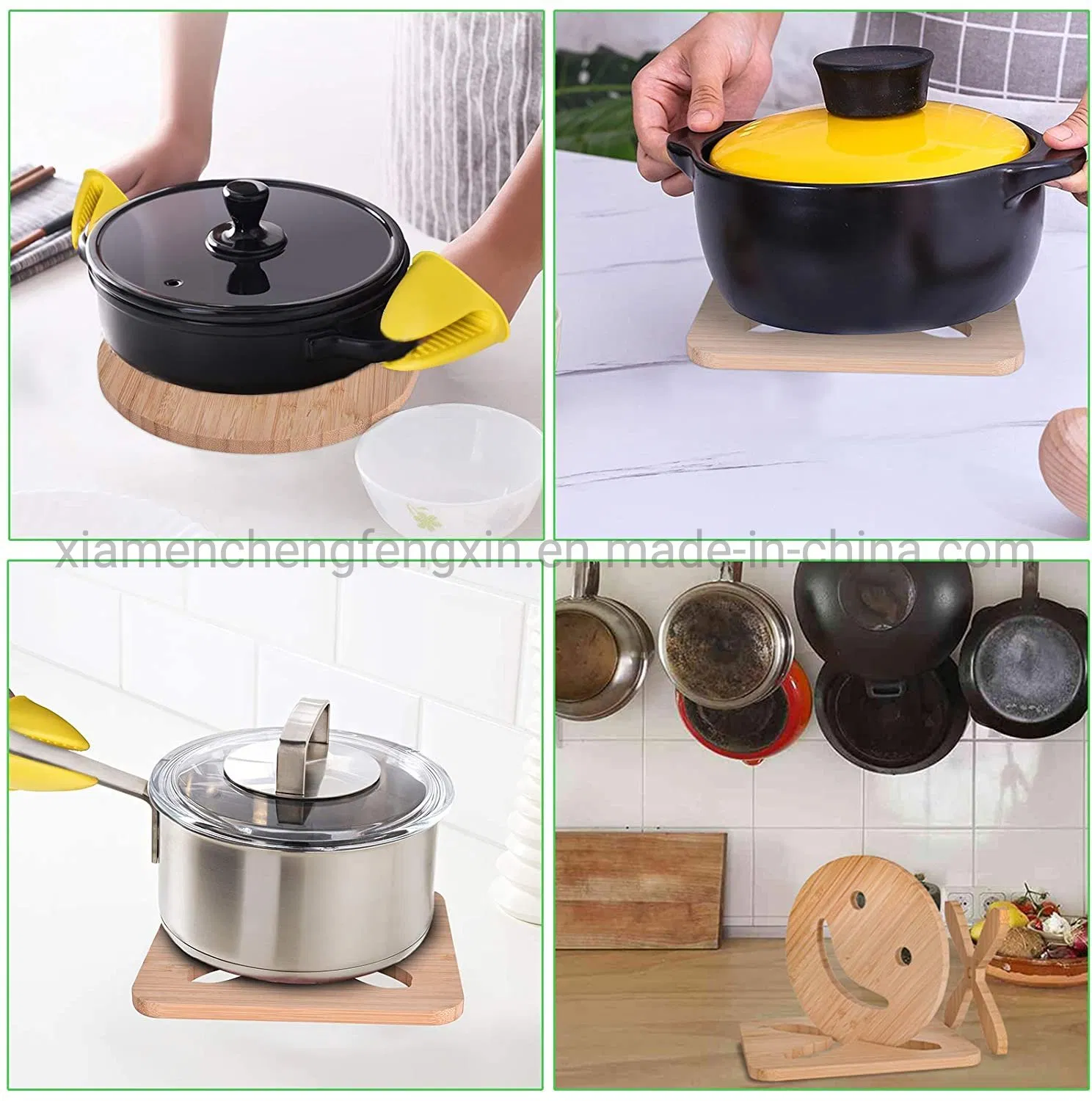 Eco-Friendly Bamboo Trivet for Stylish Kitchen and Dining