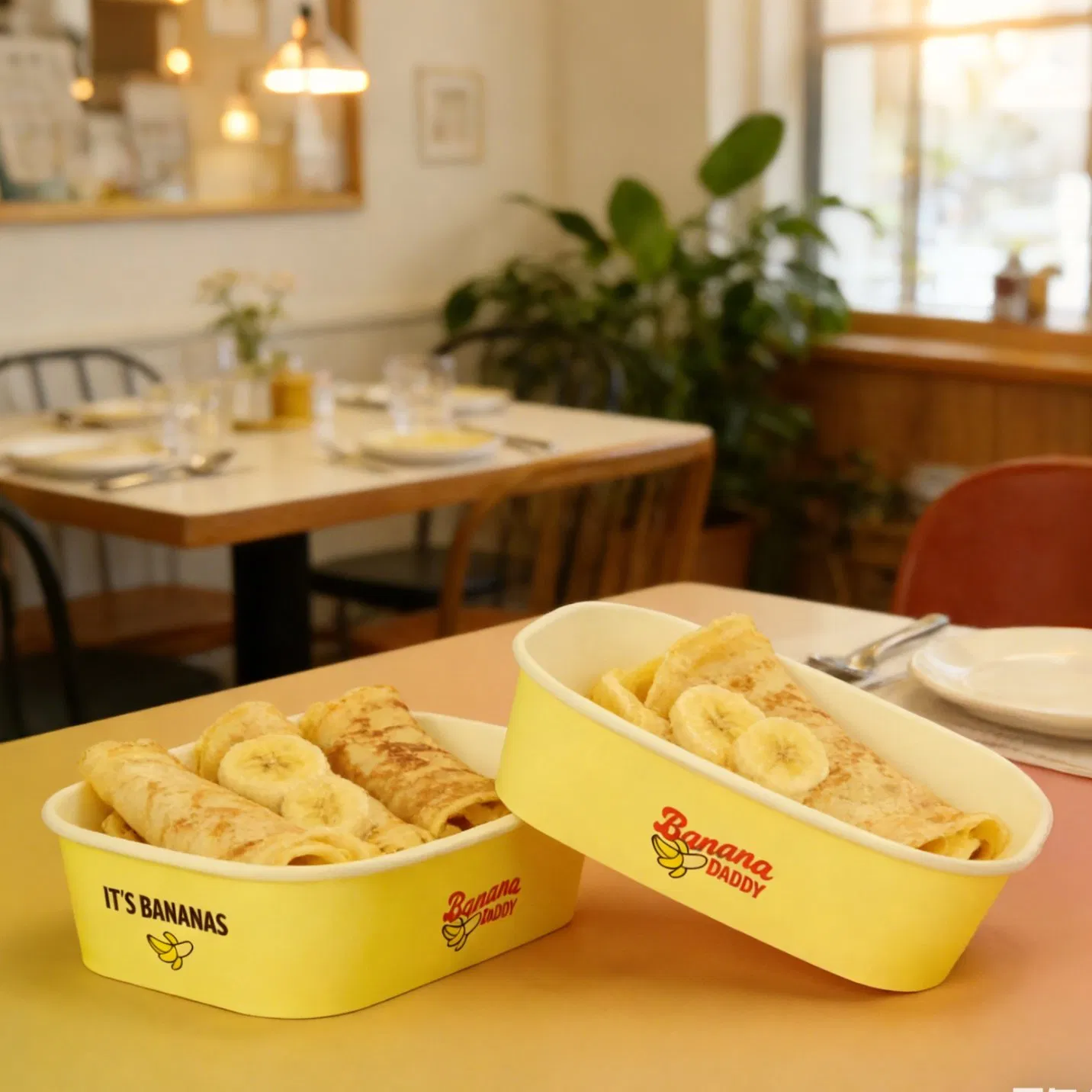 Recyclable Eco-Friendly Disposable Kraft Paper Salad Bowl for Food Packaging