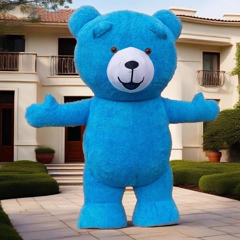 Teddy Bear Simulation Costume Inflatable Bear Walking Wearing Doll Costume