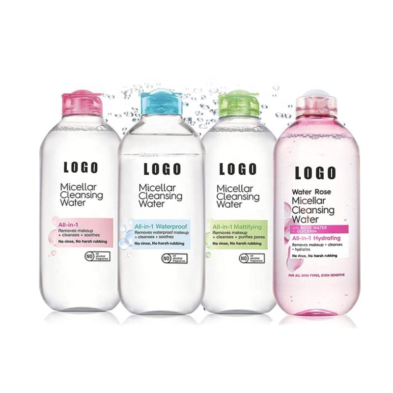 Natural Micellar Cleansing Water All-in-1 Water Based Vegan Face Clean Makeup Remover Cleansing Water and Oil Mix
