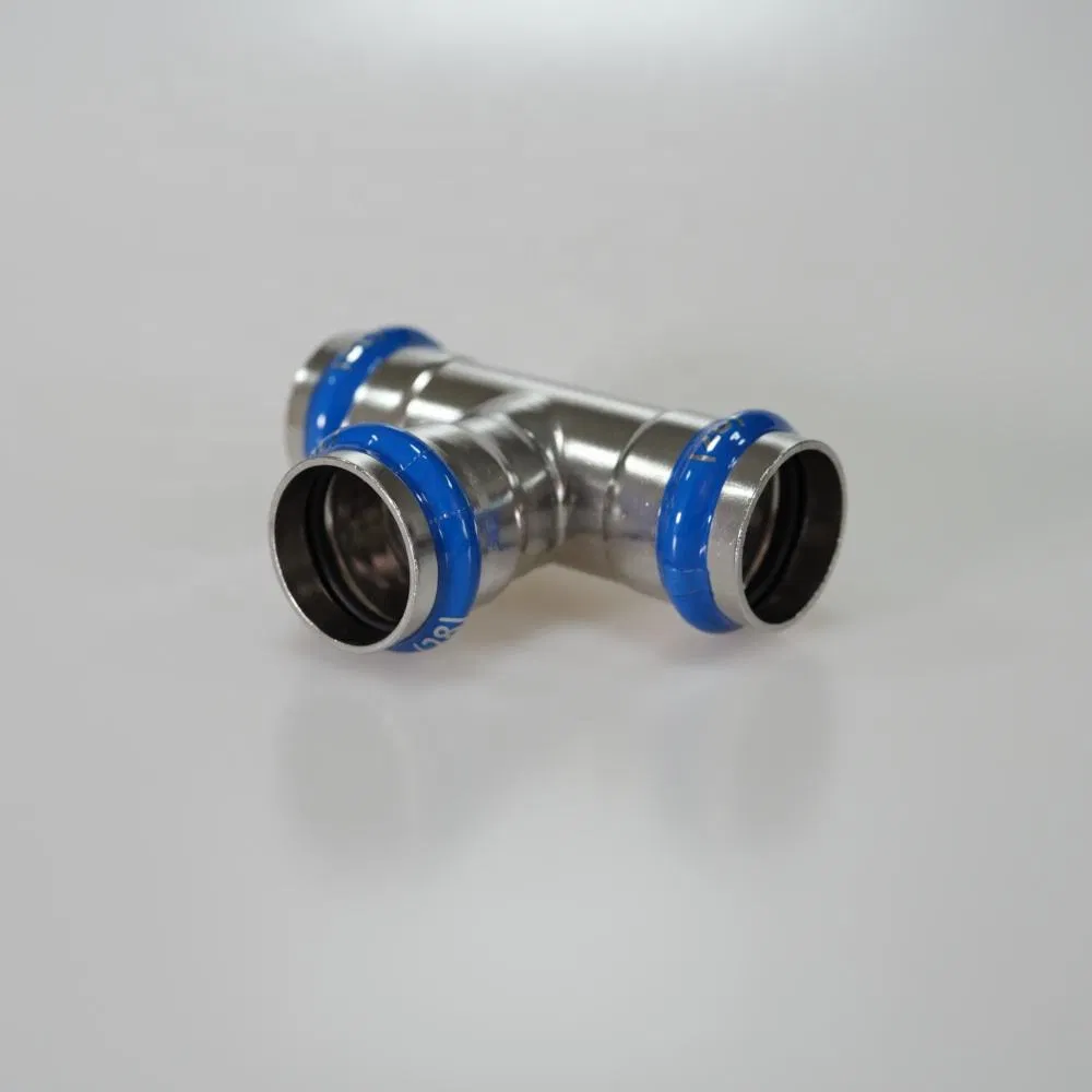 En10312 304 Stainless Steel Press Fittings Equal Tees V Profile