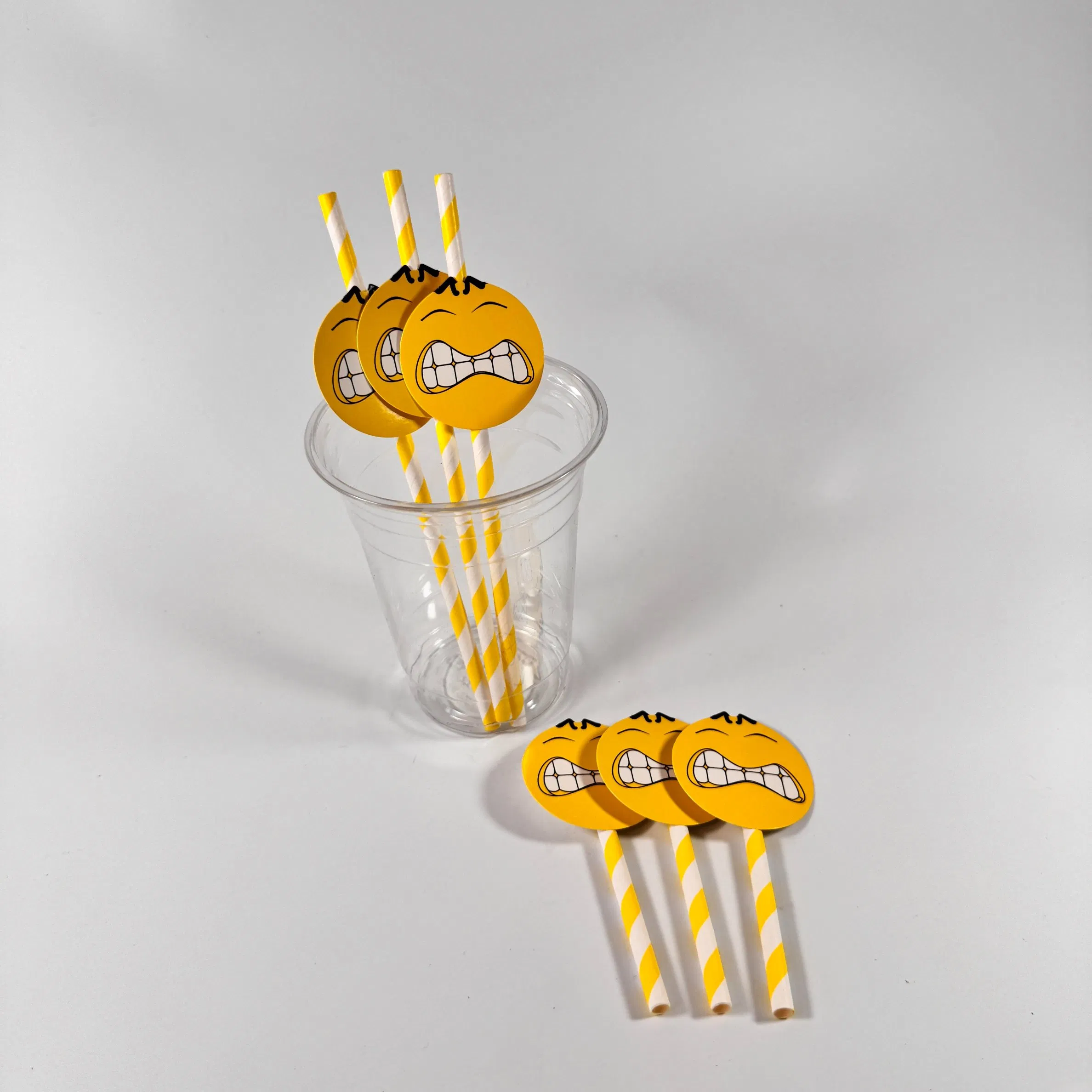 Wholesale Customized Eco-Conscious Foldable Party Star Smile Straws Eco-Friendly Paper Drinking Straws