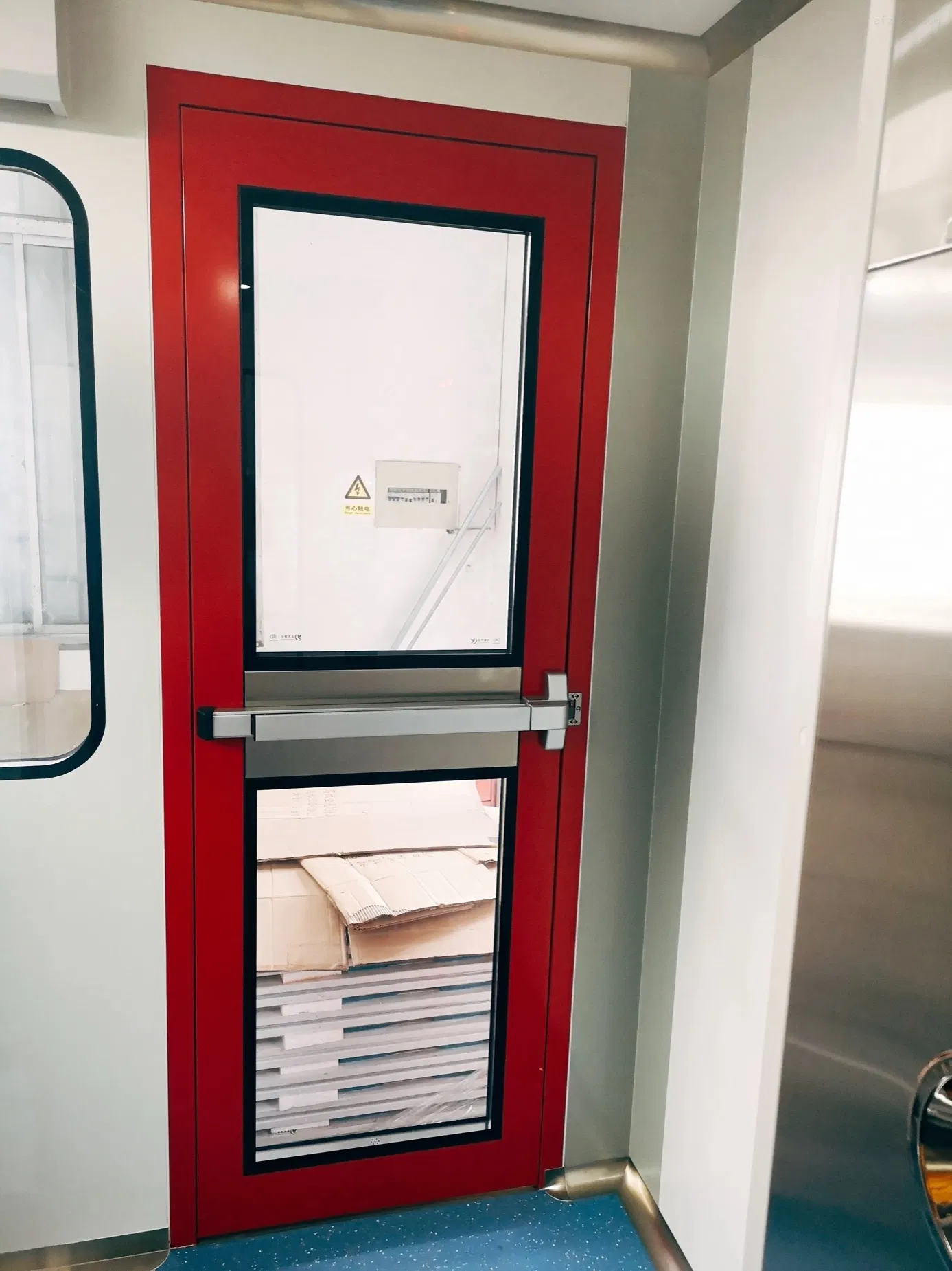 Emergency Fireproof Glass Doors, Glass Door Fire Rated, Fire Rated Steel Door with Glass Insert
