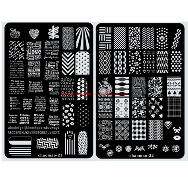 Custom Printing Rich Patterns DIY Metal Nail Art Stamping Plate